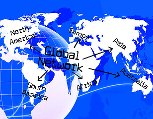 Image showing Global Network Indicates Www Communication And Communicate