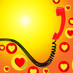 Image showing Romantic Call Represents Find Love And Blank