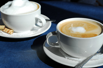 Image showing Cappuccino and Latte