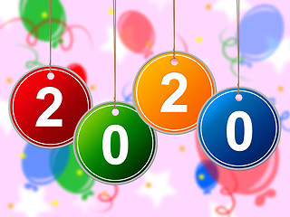 Image showing New Year Means Celebrate Twenty And New-Year