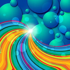 Image showing Spheres Background Represents Text Space And Abstract