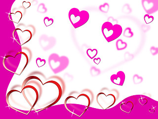 Image showing Hearts Background Shows Tenderness Affection And Dear\r