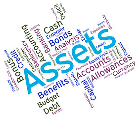 Image showing Assets Words Represents Owned Capital And Holdings