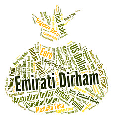 Image showing Emirati Dirham Shows United Arab Emirates And Coin