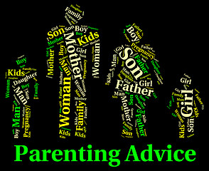 Image showing Parenting Advice Means Mother And Child And Recommendations