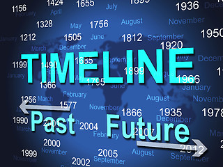 Image showing Time Line Represents Timeline Chart And Done