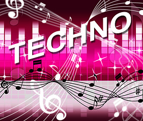 Image showing Techno Music Represents Sound Track And Audio