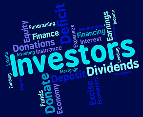 Image showing Investors Word Means Return On Investment And Growth