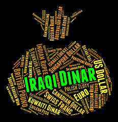 Image showing Iraqi Dinar Indicates Exchange Rate And Banknote