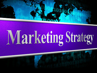 Image showing Strategy Marketing Represents Solutions Promotions And Vision