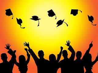 Image showing Graduation Education Means Graduate Diploma And Train