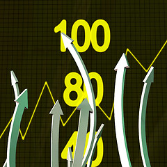 Image showing Progress Arrows Represents Business Graph And Advance