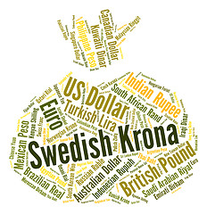 Image showing Swedish Krona Indicates Forex Trading And Coinage