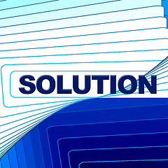 Image showing Solution Word Represents Solve Commercial And Goal