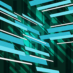 Image showing Green Rectangles Background Means Floating Shapes Pattern\r