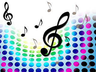 Image showing Music Background Shows Treble Clef And Composer