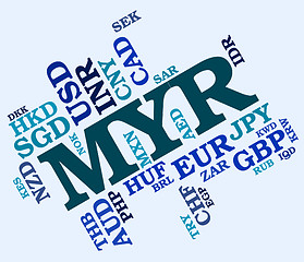 Image showing Myr Currency Indicates Malaysia Ringgit And Fx