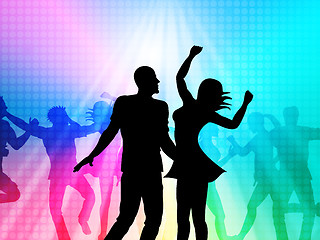 Image showing Disco Party Means Parties Joy And Nightclub
