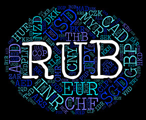 Image showing Rub Currency Shows Worldwide Trading And Currencies