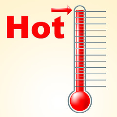 Image showing Thermometer Hot Represents Temperature Indicator And Boiling