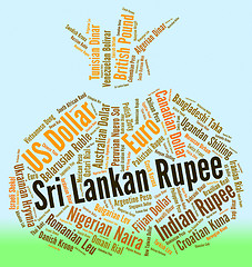 Image showing Sri Lankan Rupee Shows Currency Exchange And Banknotes