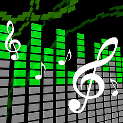 Image showing Music Equaliser Shows Sound Track And Amplifier