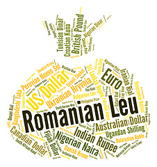 Image showing Romanian Leu Shows Foreign Currency And Banknotes