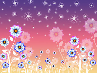 Image showing Flowers Background Means Growing Flowering And Nature\r