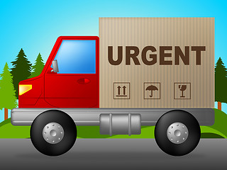 Image showing Urgent Delivery Shows Priority Speedy And Deadline