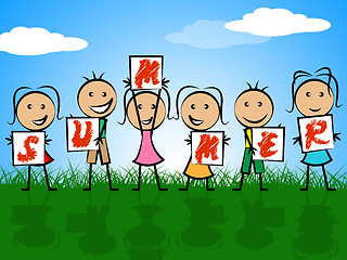 Image showing Summer Kids Shows Children Child And Youngsters