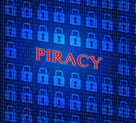 Image showing Copyright Piracy Means Protection License And Protected
