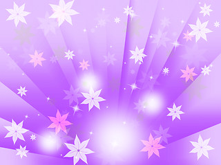Image showing Purple Bubbles Background Means Flowers Light And Beams\r
