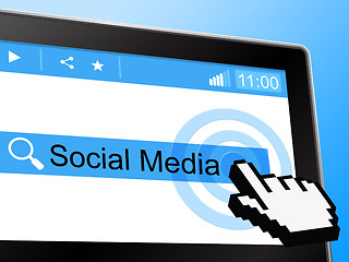 Image showing Social Media Means Forum Internet And Online