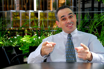 Image showing Businessman talking