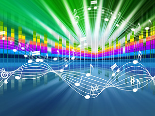 Image showing Music Background Means Soundwaves Tune And Singing\r