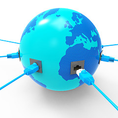 Image showing Worldwide Internet Represents Web Site And Connection