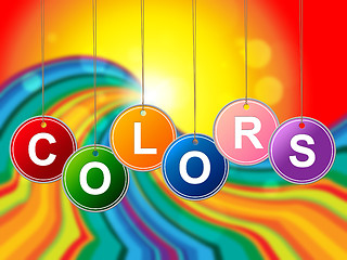 Image showing Color Paint Shows Colourful Painting And Multicolored