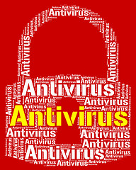 Image showing Antivirus Lock Means Malicious Software And Infected