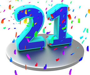 Image showing Twenty First Indicates Birthday Party And 21St