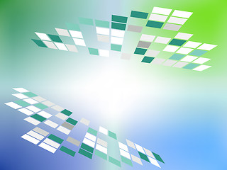 Image showing Square Grids Background Shows Decorative Art Or Graphic Design\r