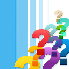 Image showing Question Marks Represents Frequently Asked Questions And Asking