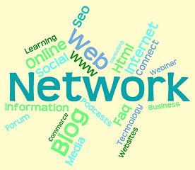 Image showing Network Word Represents Technology Computing And Web