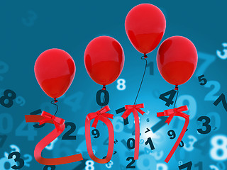 Image showing New Year Indicates Twenty Seventeen And Celebration