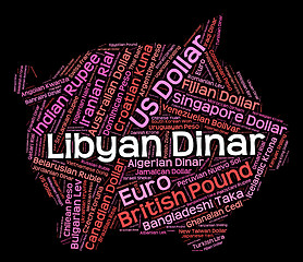 Image showing Libyan Dinar Shows Worldwide Trading And Currencies