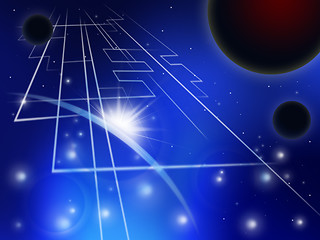 Image showing Background Space Represents Solar System And Abstract