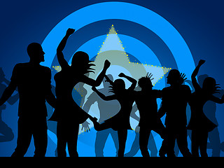 Image showing Party Dancing Shows Celebration Nightclub And Discotheque