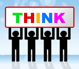 Image showing Thinking Think Indicates Contemplation About And Contemplate