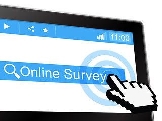 Image showing Online Survey Means World Wide Web And Assessing