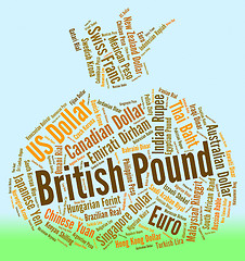 Image showing British Pound Represents Worldwide Trading And Broker