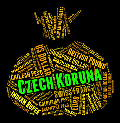 Image showing Czech Koruna Indicates Exchange Rate And Czk